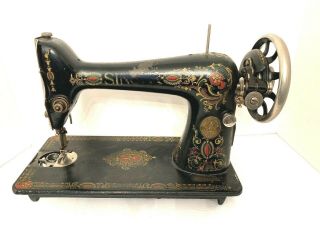 Antique Singer Sewing Machine 1910 Ornate Model 66 Decorative Parts G