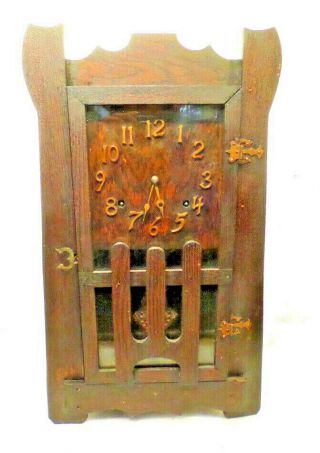1904 Sessions Mission Oak Traditional Shelf Clock - - - 8 Day