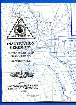 Submarine Uss Permit Ssn 594 Inactivation Navy Ceremony Program