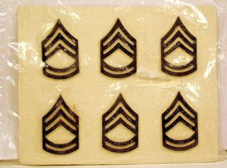 Us Army Sergeant First Class Subdued Rank Insignia Collar Pins Pair