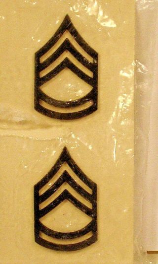 US Army Sergeant First Class Subdued Rank Insignia Collar Pins Pair 2