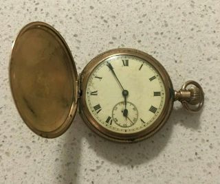 Vintage Gold Plated Pocket Watch C.  Early 1900 