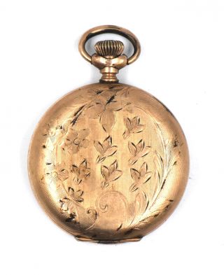 Excelsior Fancy Engraved Hunter Case Pocket Watch Gold Fill Parts Repairs