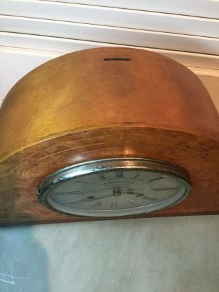 1930 ' s Art Deco ' LA PENDASTRAVA ' French Mantle COIN Clock - RARE - runs 2