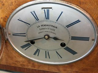 1930 ' s Art Deco ' LA PENDASTRAVA ' French Mantle COIN Clock - RARE - runs 3