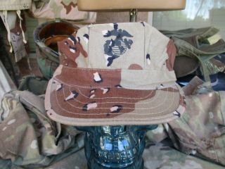 Desert Storm Usmc Dbdu Utility Fatigue Cap,  Camouflage Hat,  Xl