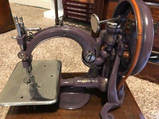 Antique 1875 Hand Crank Willcox Gibbs sewing machine.  Pristine 4