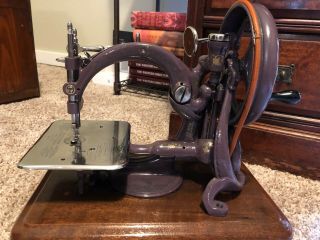 Antique 1875 Hand Crank Willcox Gibbs sewing machine.  Pristine 7