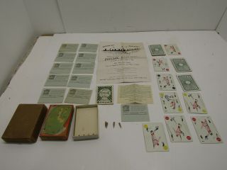 Old Vintage 1927 Psychic Baseball Base Bal Card Board Game Orig.  Box Complete