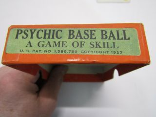 OLD VINTAGE 1927 PSYCHIC BASEBALL BASE BAL CARD BOARD GAME ORIG.  BOX COMPLETE 3