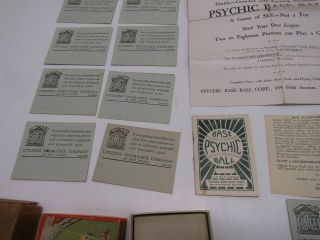 OLD VINTAGE 1927 PSYCHIC BASEBALL BASE BAL CARD BOARD GAME ORIG.  BOX COMPLETE 7