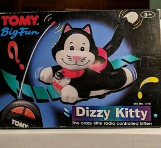 Vintage Tomy Big Fun Dizzy Kitty No.  1178 Radio Controlled Kitten Box