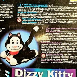 Vintage Tomy Big Fun Dizzy Kitty No.  1178 Radio Controlled Kitten Box 3