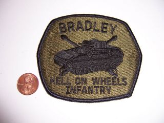 Bradley Hell On Wheels Infantry Patch Gulf War Desert Storm Armored Tank