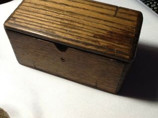 Antique 1889 singer sewing machine folding puzzle box dove tail oak 2