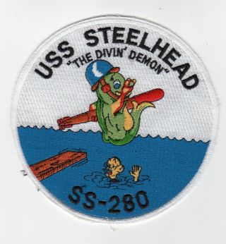 Uss Steelhead Ss 280 - The Diving Demon Bc Patch Cat No B673