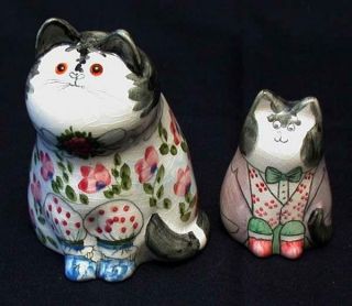 Vtg Cinque Ports Pottery Monastery Rye Joan Debethel Cats Figurines