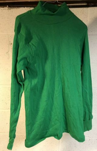 1990 Usn Green Flight Deck Shirt Long Sleeve Cotton Crewman’s Jersey Carrier