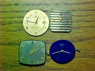 4 Wristwatch Movements Universal Geneve,  Hy Moser And Girard Perregaux
