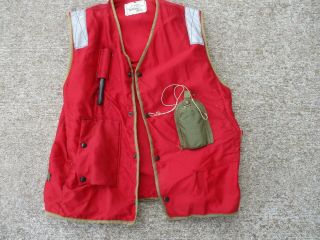 U.  S.  Navy Life Preserver Vest Type Mark 1,  Red Vest,  Squadron Vs 35 Marked