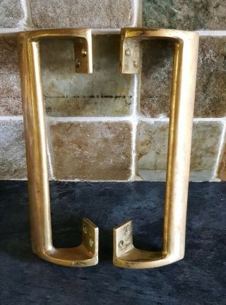 Heavy Reclaimed Solid Brass Door Pull Handles