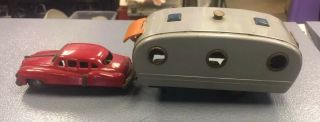 Vintage Japan Tin Friction Toy Car & Camper 7