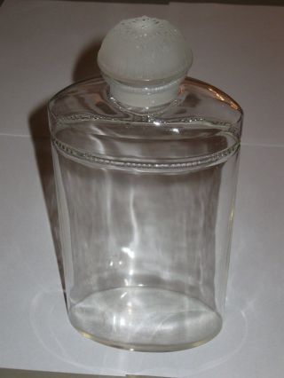 Vintage Coty Glass Perfume Bottle & Stopper Eau De Coty 9 3/4 " Height