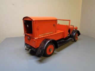 TEKNO DENMARK No 321 VINTAGE 1930 ' S TINPLATE FIRE ENGINE TRUCK VERY RARE GOOD 2