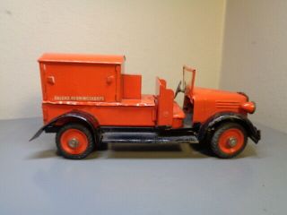 TEKNO DENMARK No 321 VINTAGE 1930 ' S TINPLATE FIRE ENGINE TRUCK VERY RARE GOOD 6