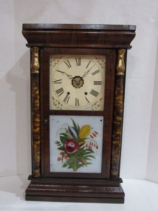 Antique Seth Thomas Ogee Clock With Alarm,  8 Day,  Time/strike