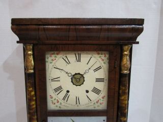 ANTIQUE SETH THOMAS OGEE CLOCK WITH ALARM,  8 DAY,  TIME/STRIKE 4