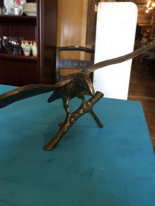 Large Vintage Antique Artist Mid Century Modern Brass Eagle Sculpture