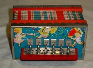 Rare Vintage Toy Accordion Squeeze Box Child Music Instrument Made In Japan Mib