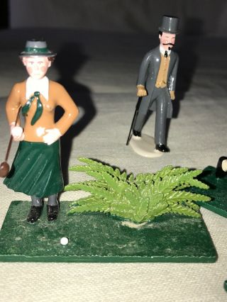 Vintage Britons Lead Golfing Figures Regal NZ Railroad Mother Placecard Holder 3