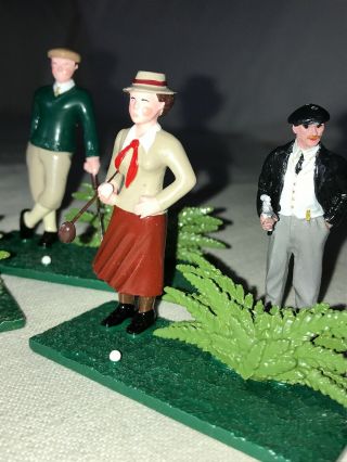 Vintage Britons Lead Golfing Figures Regal NZ Railroad Mother Placecard Holder 4