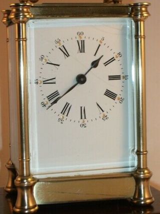 Antique French carriage clock C1920.  With key.  Restored & serviced last month 2