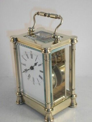 Antique French carriage clock C1920.  With key.  Restored & serviced last month 3