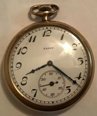 1922 Vintage 12s 15j Elgin Pocketwatch Grade 315 Gold Filled Case