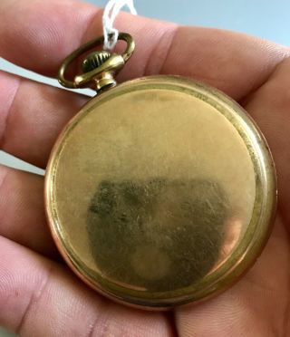 Vintage Antique 10K GOLD FILLED POCKET WATCH ELGIN 27823918 GRADE 291 7 JEWEL 2