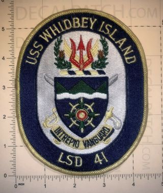 Usn Uss Whidbey Island Lsd 41 Patch (b369)