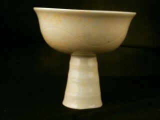 Lovely Chinese Ming Dy Yongle Celadon Glaze Porcelain High Heel Cup T131