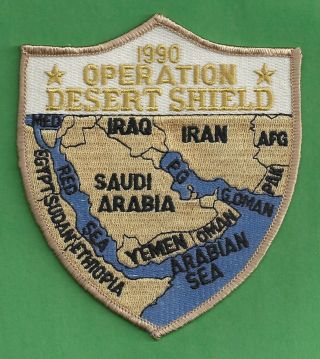 Operation Desert Shield Military Campaign Patch Map