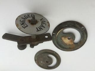Vintage Reclaimed Brass? Vacant/engaged Toilet Door Lock 1970 
