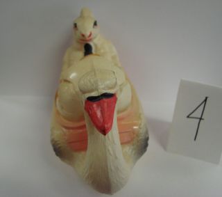 Viscoloid Co.  Celluloid Easter Floating Tub Toy Swan Egg Chick Bunny Rabbit 4