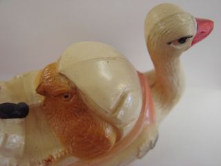 Viscoloid Co.  Celluloid Easter Floating Tub Toy Swan Egg Chick Bunny Rabbit 7
