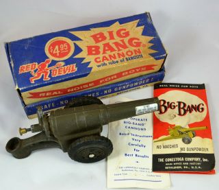 Big Bang 60 Mm Toy Cannon Box - Vintage Conestoga Toy Co. ,  Bethlehem Pa