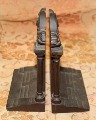 Antique Bronze Bradley & Hubbard Charles Dickens A Christmas Carol Bookends 5