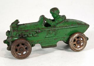 1910s Cast Iron Open Air Boat Tail Racer / Race Car By A C Williams Large Size