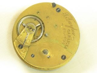 Large Uncommon Private Label Elgin 17s Antique Pocket Watch Movement