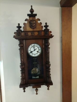 Antique Gustav Becker Vienna Style Clock